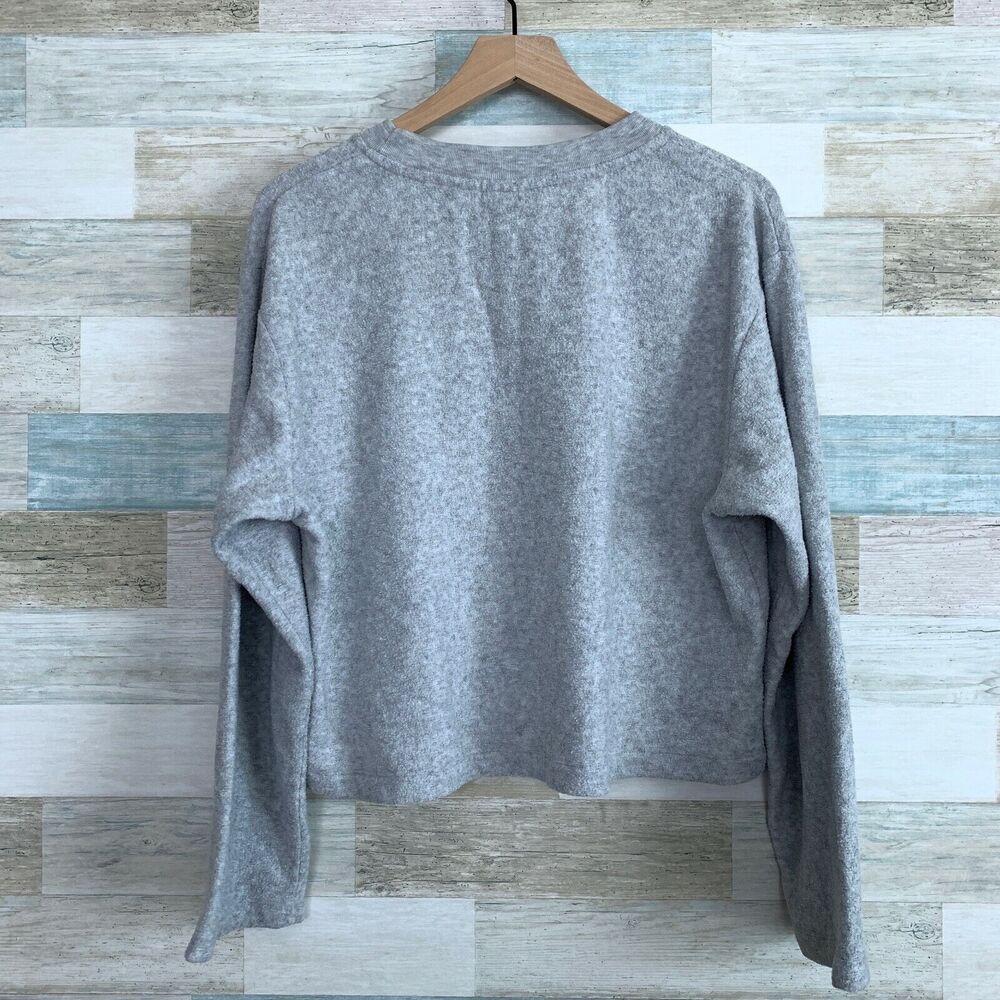 Looney Tunes Tweety Bird Boxy Terry Sweatshirt Gray Relaxed Fit Lounge Womens XL - Picture 5 of 8